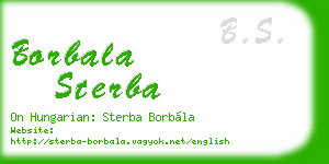 borbala sterba business card